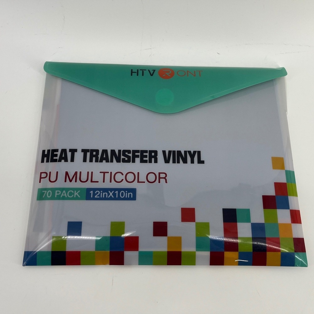 HTVRONT Heat Transfer Vinyl Multicolor Pack 12x10 PU Sheets